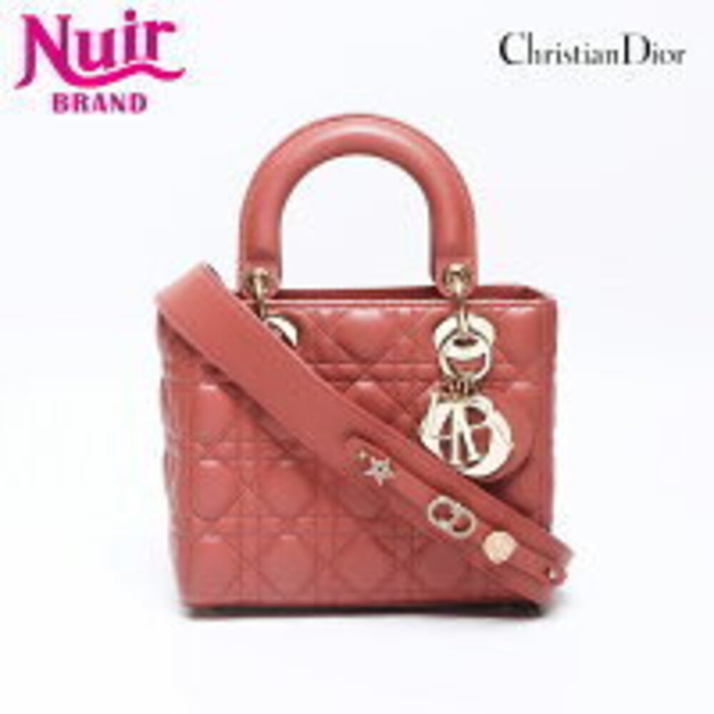 Christian Dior Lady Leather Shoulder Bag Pink